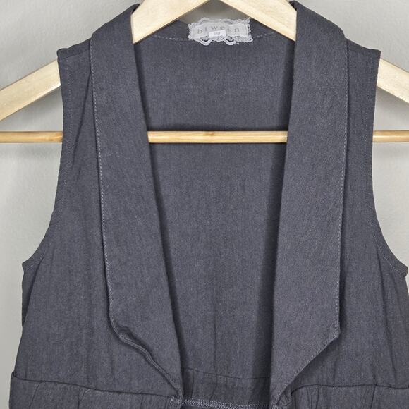 btween Gray Tailored Open Vest Girl's Size 8 - Picture 2 of 6